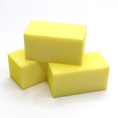 Баф прямоугольный 5х2,5 см желтый 20 шт