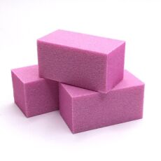 Баф прямоугольный 5х2,5 см розовый 20 шт