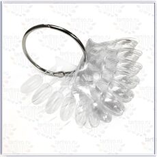 Демонстрационная палитра 60 шт корона прозрачные на кольце