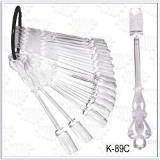 Демонстрационная палитра 24 шт прозрачный мягкий квадрат на кольце