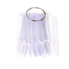 Демонстрационная палитра на кольце острые прозрачные 50 шт