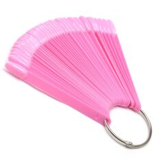 Демонстрационная палитра на кольце розовый овал 50 шт