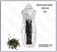 Дизайн Бриллиантовая крошка мультимикс 5 гр черно-золотой