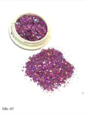 Дизайн Брокат L-07 ромбик розовый