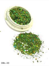 Дизайн Брокат L-20 ромбик оливковый