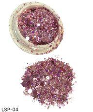 Дизайн Брокат LSP-04 розовый