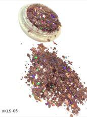 Дизайн Брокат XKLS-06 теплый розовый