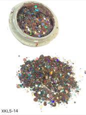 Дизайн Брокат XKLS-14 мульти розовый