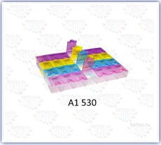 Контейнер для хранения страз и дизайна 28 отделений разноцветный