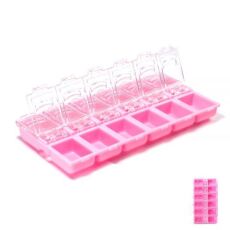 Контейнер-органайзер для декора розовая 12 ячейки