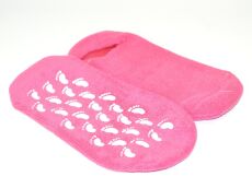 Носочки с гелем увлажняющие Бордовые