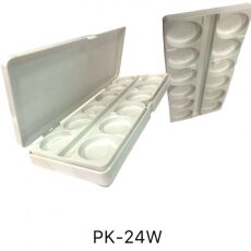 Палитра для красок двойная белая 24 ячейки