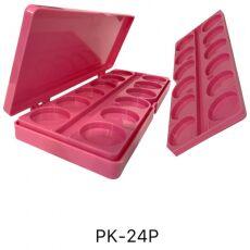 Палитра для красок двойная розовая 24 ячейки