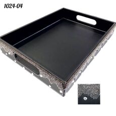 Подносик большой со стразами Черный AB