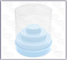 Подставка для фрез на 48 штук Blue круглая 3 уровня