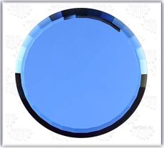 Стекло для демонстрации дизайна №3 Синее 5,5х5,5 см