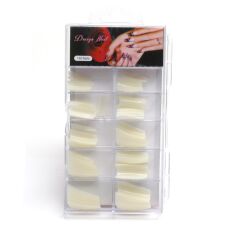 Типсы 100 шт для наращивания арочные молочные