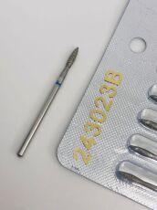 Фреза алмазная пламя синяя насечка 243023B