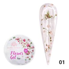 Global Fashion Гель Flower Gel с сухоцветами №01 5 гр