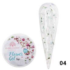 Global Fashion Гель Flower Gel с сухоцветами №04 5 гр