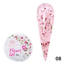Global Fashion Гель Flower Gel с сухоцветами №08 5 гр