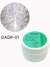 Gellaktik Акригель светоотражающий REFLECTIVE ACRYLIC GEL №01 15 гр
