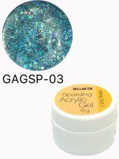 Gellaktik Акригель с блестками SPARKLING ACRYLIC GEL №03 15 гр
