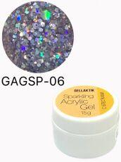 Gellaktik Акригель с блестками SPARKLING ACRYLIC GEL №06 15 гр