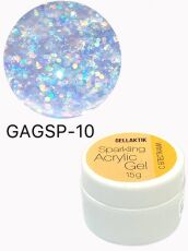 Gellaktik Акригель с блестками SPARKLING ACRYLIC GEL №10 15 гр