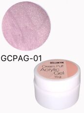 Gellaktik Акригель с шиммером CREAM PUFF ACRYLIC GEL №01 15 гр