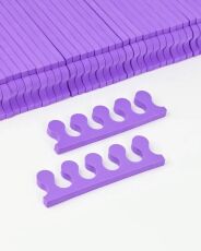 Разделители пальцев для педикюра 100 пар Сиреневые