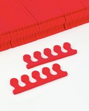 Разделители пальцев для педикюра 100 пар Красные