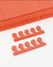 Разделители пальцев для педикюра 100 пар Оранжевые