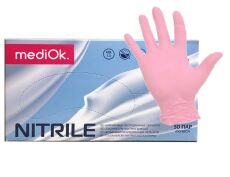 mediOK Перчатки нитрил FLAMINGO Розовые S 100 шт