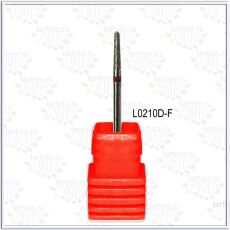 Фреза алмазная L0210D-F конус закругленный красная