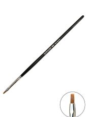 Mirage Кисть для геля №4 прямая натуральный ворс черная ручка