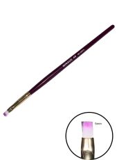 Mirage Кисть для геля №4 прямая ворс синтетика фиолетовая ручка