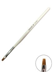 Mirage Кисть для геля №8 прямая натуральный ворс белая ручка