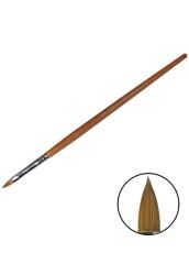 Mirage Кисть для акрила N4 Kolinsky тёмно-коричневая деревянная ручка