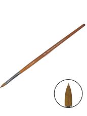 Mirage Кисть для акрила N6 Kolinsky тёмно-коричневая деревянная ручка