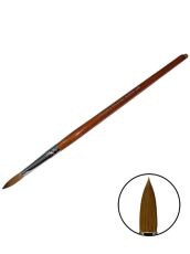 Mirage Кисть для акрила N10 Kolinsky тёмно-коричневая деревянная ручка