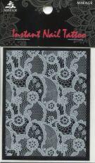 Mirage Наклейка для ногтей Instant Nail Tattoo White NTW-09