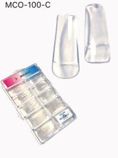 Mirage Типсы 100 шт прозрачные С зауженные с широкой контактной зоной