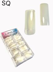 Mirage Типсы 100 шт натуральные SQ прямые с широкой контактной зоной