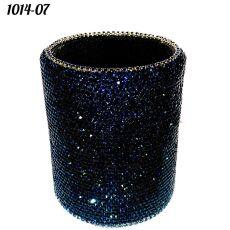 Стакан круглый весь в стразах Тёмно-синий