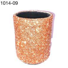 Стакан круглый весь в стразах Персиковый