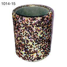 Стакан круглый весь в стразах Мульти-фиолетовый