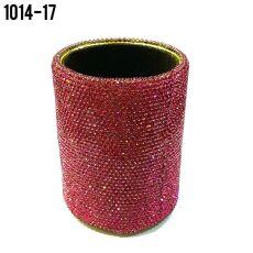 Стакан круглый весь в стразах Розовый