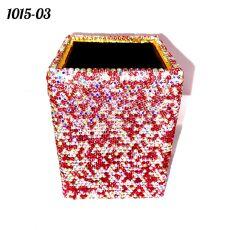 Стакан квадратный весь в стразах Мульти-розовый