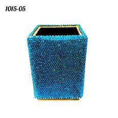 Стакан квадратный весь в стразах Ультрамарин